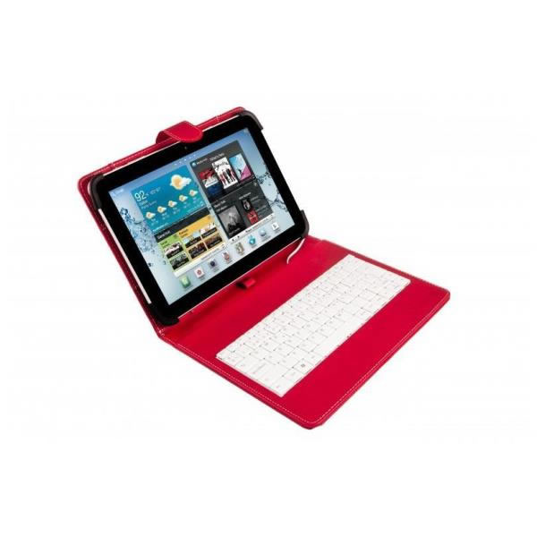 Silver HT FUNDA UNIVERSAL 10 1 TECLADO ROJA